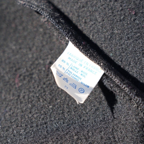 Vintage Black Hooded Wool Cape Button Down Made In France OS - Picture 16 of 17